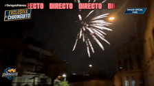 José Álvarez espanta a los que estaban tirando fuegos artificiales en el hotel del Barcelona en París