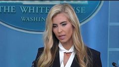 La presentación de Katie Saracaya, abogada y nueva portavoz de la Casa Blanca, se hace viral por sus llamativos errores