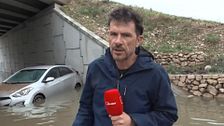 Moverse por la zona afectada por la DANA Adam, auténtica misión imposible por las inundaciones y los cortes de carretera