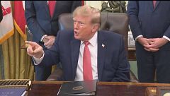 Donald Trump se encara con otro periodista y pasa del insulto a la amenaza: “Qué te pasa, estás enfermo, más te vale tener cuidado”