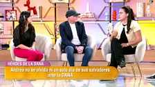 Andrea agradece públicamente a Jacob y Sara por salvarle la vida en la DANA