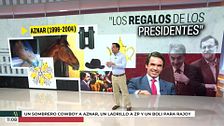 Un sobrero de cowboy a Aznar, un ladrillo a ZP y un boli a Rajoy: los regalos de los expresidentes