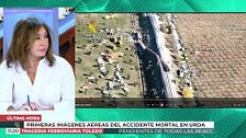Las primeras imágenes aéreas del accidente ferroviario en Urda, Toledo