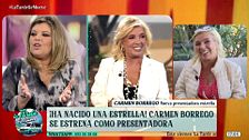 Carmen Borrego reacciona a las comparaciones con Terelu Campos tras su debut como presentadora
