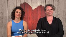 María da por terminada su cita casi antes de sentarse a la mesa: “Ya estaría”