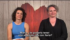 María da por terminada su cita casi antes de sentarse a la mesa: “Ya estaría”
