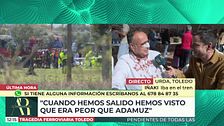Un herido en el choque de trenes de Toledo: “Estábamos parados, hemos notado un golpe por detrás y, de repente, el caos”