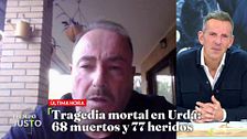 Juan Francisco, superviviente del accidente ferroviario de Urda: "Pienso en las personas que no van a volver a su casa, no se me quita de la cabeza"