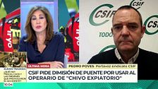El portavoz del sindicato CSIF responde al respaldo del Gobierno a puente tras la tragedia de Urda: "Es responsabilidad clara del ministro"