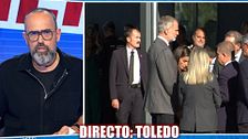 Las imágenes de la llegada de los reyes al Hospital de Toledo para visitar a las víctimas de Urda