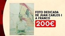 A subasta una foto de Juan Carlos I dedicada a Franco y varios retratos del dictador: los objetos subastados del Pazo de Meirás