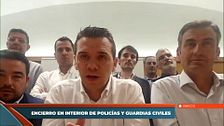 Aarón Rivero, secretario general de JUPOL, denuncia "presiones" a los policías encerrados en Interior: "Intentan amedrentarnos y meternos miedo"
