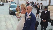La espectacular llegada de Chari Lojo a su boda con Agustín Redondo
