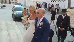 La espectacular llegada de Chari Lojo a su boda con Agustín Redondo