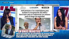 Laura Higuera, controladora ferroviaria, aclara si se les presiona para que los trenes vayan sin retraso para no pagar indemnización