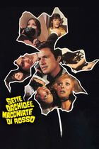 Sette orchidee macchiate di rosso