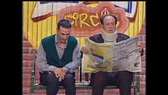 La panchina di Ale e Franz a Zelig Circus 2003