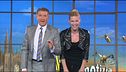 Ingresso in studio di Ezio Greggio e Michelle Hunziker