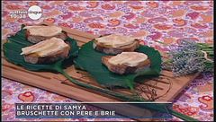 Bruschette con pere e brie