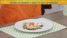 Ravioli di carciofi e ricotta con le verdure