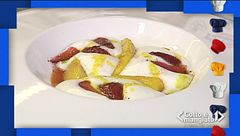 Spuma di yogurt, fragole e mela