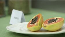 La papaya e la vite rossa