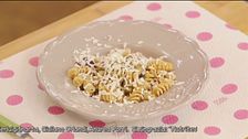 Pennette malenzane, pinoli e menta