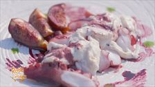 Polpo con burrata e fichi