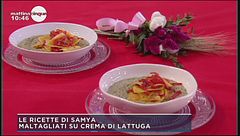 Maltagliati su crema di lattuga