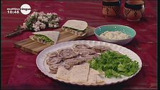 Kebab alla crema di mandorle