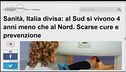 La salute non è uguale per tutti