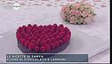 Cuore di cioccolato e lamponi