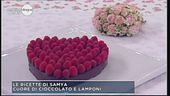 Cuore di cioccolato e lamponi