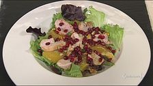 Insalata di cappone con arance e melagrana