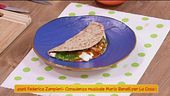 Piadina integrale con squacquerone e frutti di mare