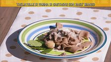 Tagliatelle di farina di castagne con ragù bianco