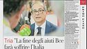 Tria: "l'Italia non è malata"