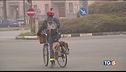 Sfida al traffico al lavoro in bici