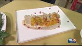Filetto di maiale con castagne, cachi e melograno