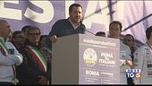 Lega in piazza a Roma. Sfida no Tav a Torino