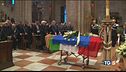 L'addio a Megalizzi con la bandiera dell'Europa