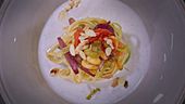 Linguine con caponata trapanese alla "Thai Style"