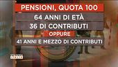 Pensioni, quota 100
