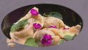 Cappellacci ripieni di fagiolina del Trasimeno e tinca affumicata
