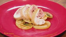 Porchetta di pollo con patate grigliate