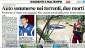 Maltempo, auto travolta dall'acqua
