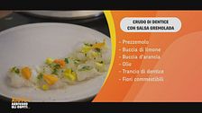 Crudo di dentice con salsa gremolada