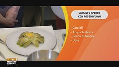Carciofo aperto con rosso d'uovo