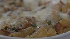 Pasta al forno con mix di funghi
