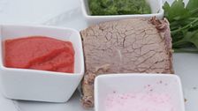 Millefoglie di bollito alle tre salse